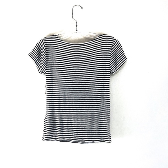 Forever 21 Striped Short Sleeve Stretchy Top Women Size S - Picture 3 of 4